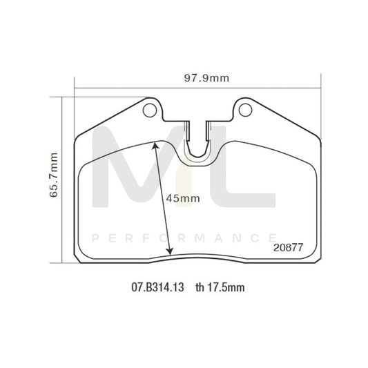 Brembo 07.B314.13 Brake Pad Set Prepared For Wear Indicator | ML Performance Car Parts