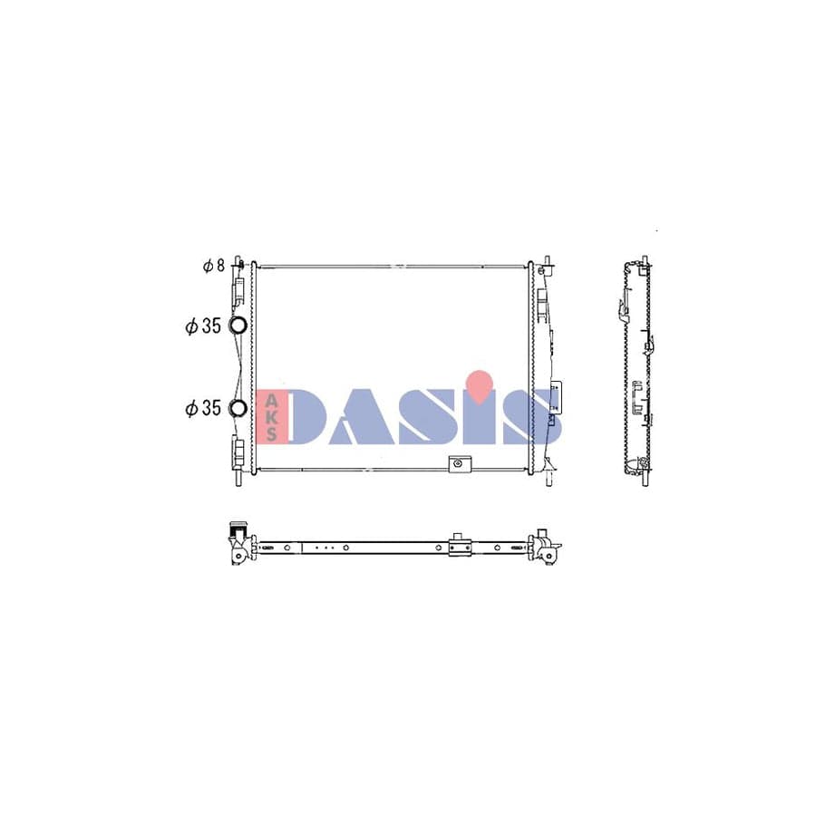 AKS Dasis 070186N Engine Radiator For Nissan Qashqai / Qashqai+2 I (J10, Nj10) | ML Performance UK