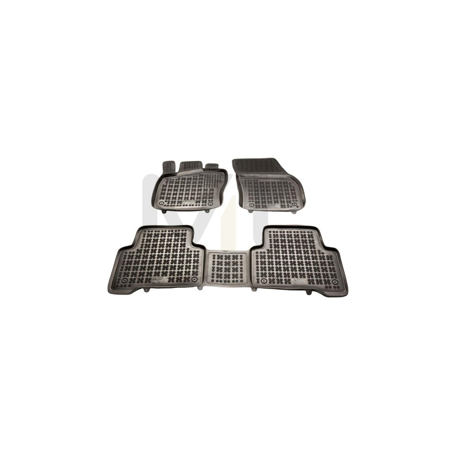 REZAW PLAST 200120 Floor mat set for VW Touran II (5T1) Elastomer, Front and Rear, Black | ML Performance Car Parts