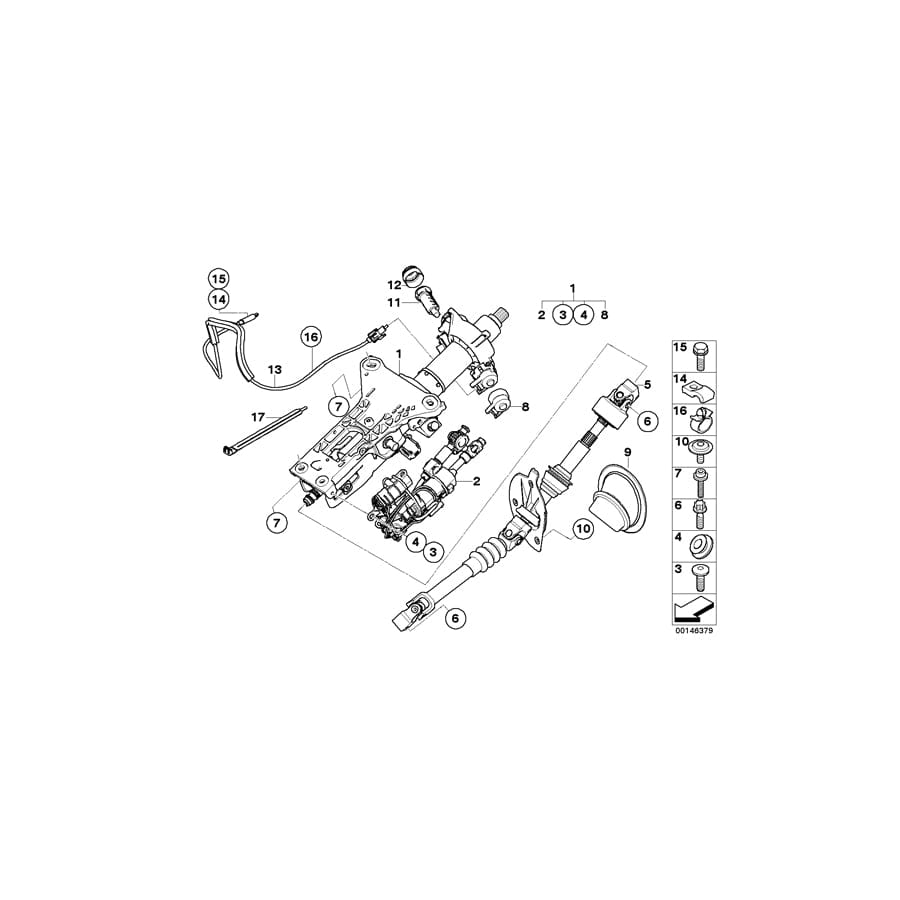 Genuine BMW 32306770718 E60 E61 Steering Column,Electr.Adjust. Interlock (Inc. 525xi & 530xi) | ML Performance UK Car Parts