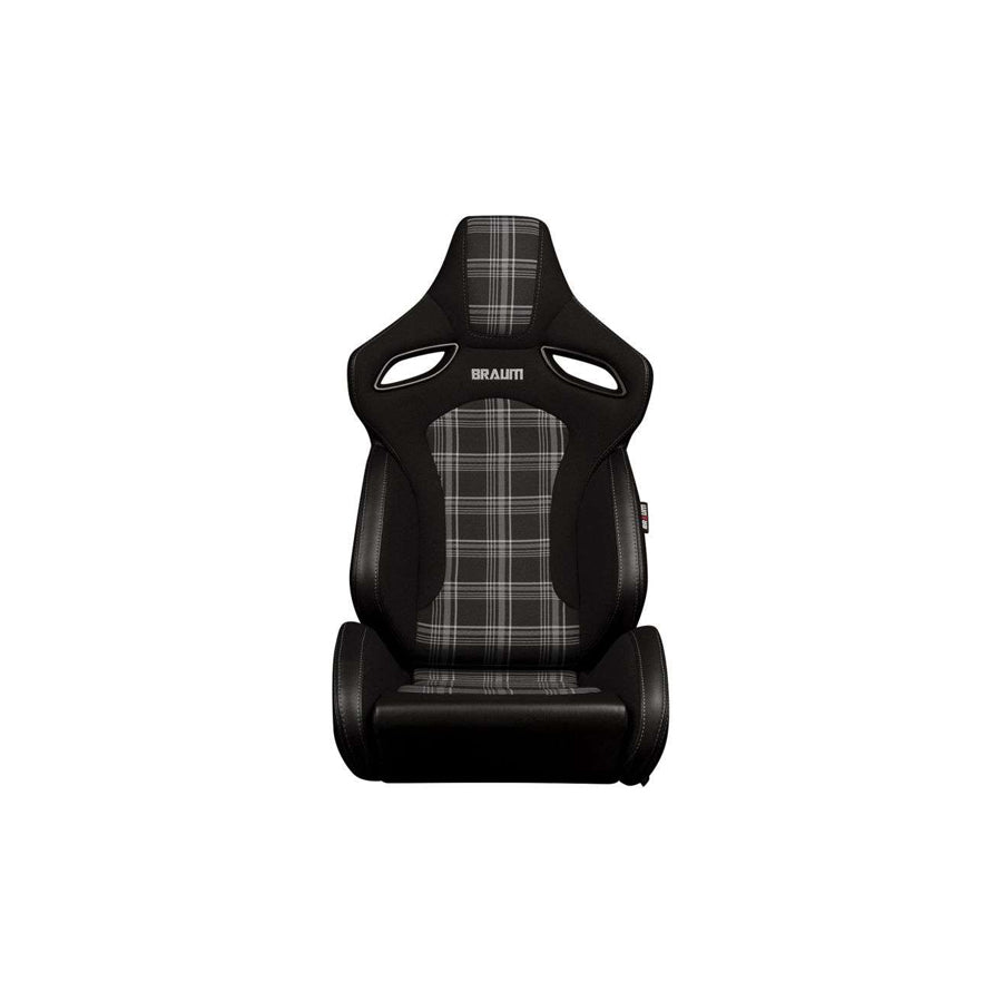 BRAUM Orue-S Series Sport Reclinable Seats (Black Leatherette Grey Plaid) – Priced Per Pair