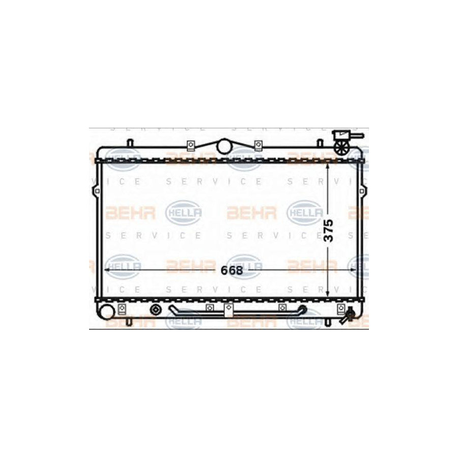 Hella 8MK 376 768-481 Engine Radiator For Hyundai Coupe I (RD)