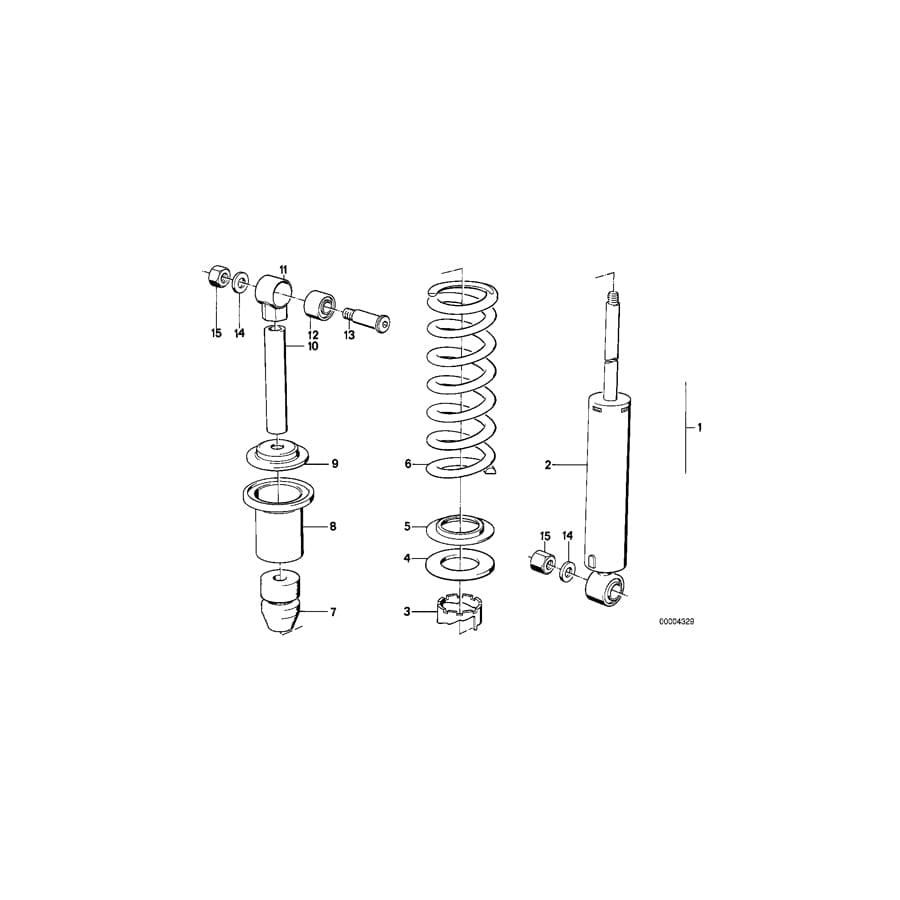 Genuine BMW 33531452127 100 65 Spring Strut, Rear (Inc.  & R 65 RT) | ML Performance UK Car Parts