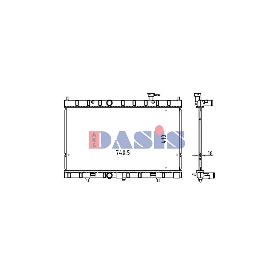 AKS Dasis 070189N Engine Radiator For Nissan X-Trail (T32) | ML Performance UK