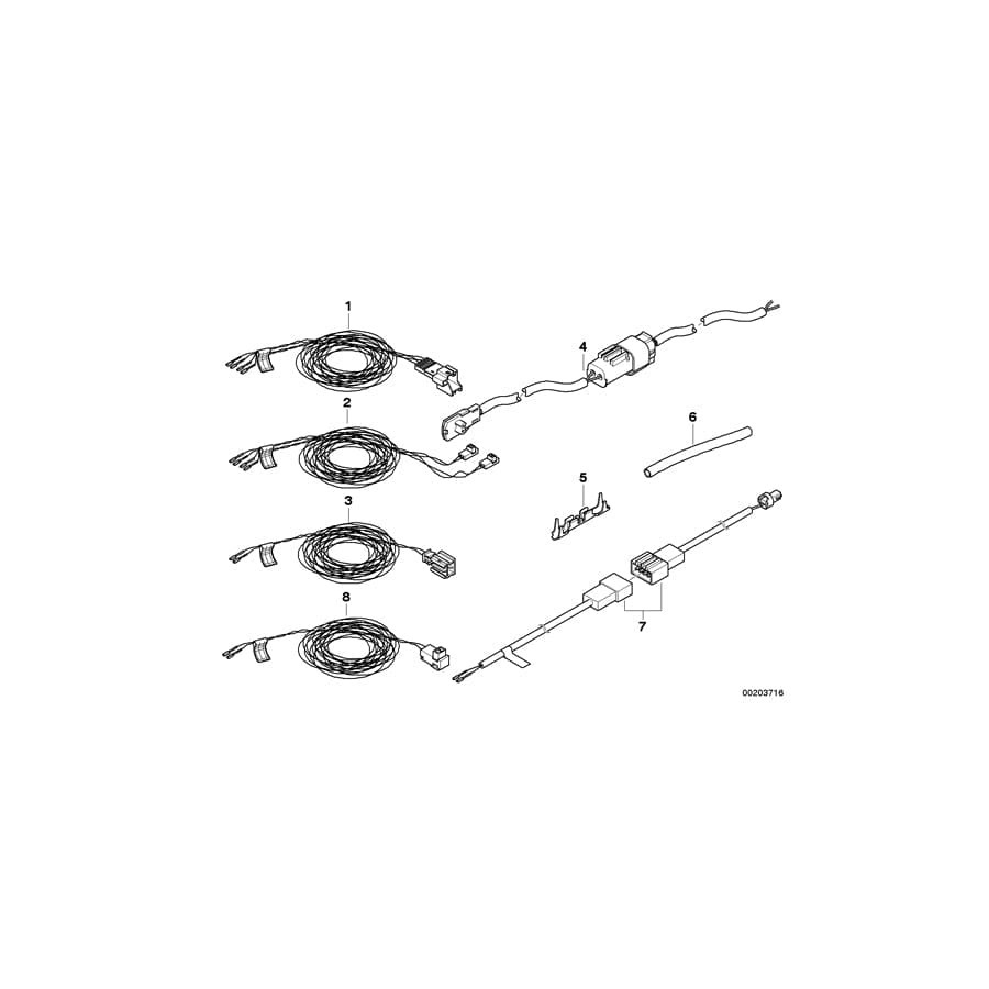 Genuine BMW 61129191398 E70 E63 E60 Rep. Wiring, Crash-Active Head Restraint (Inc. M5) | ML Performance UK Car Parts