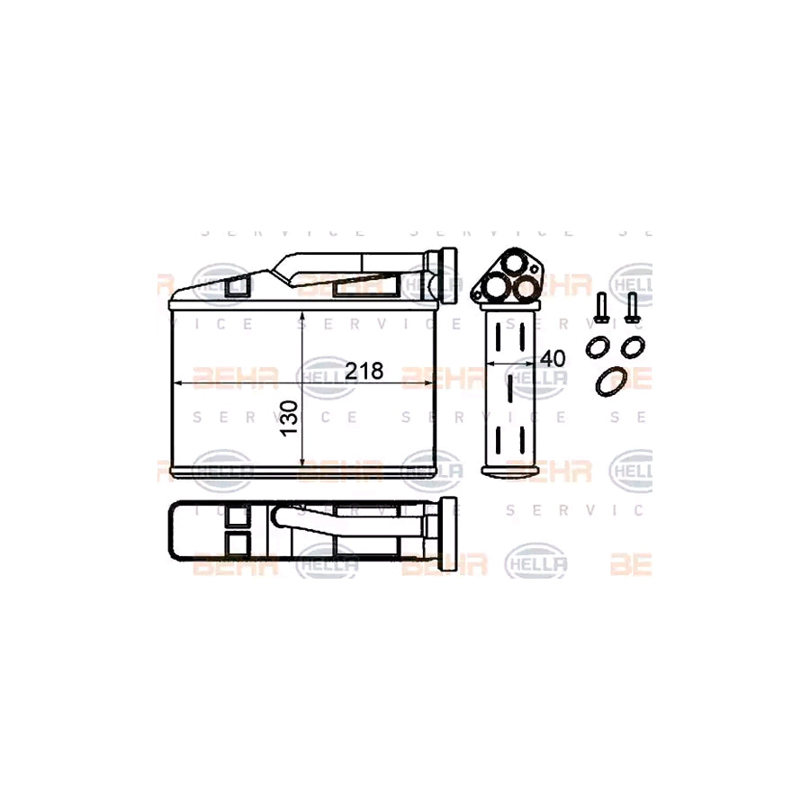 Hella 8FH 351 333-204 Heater Matrix