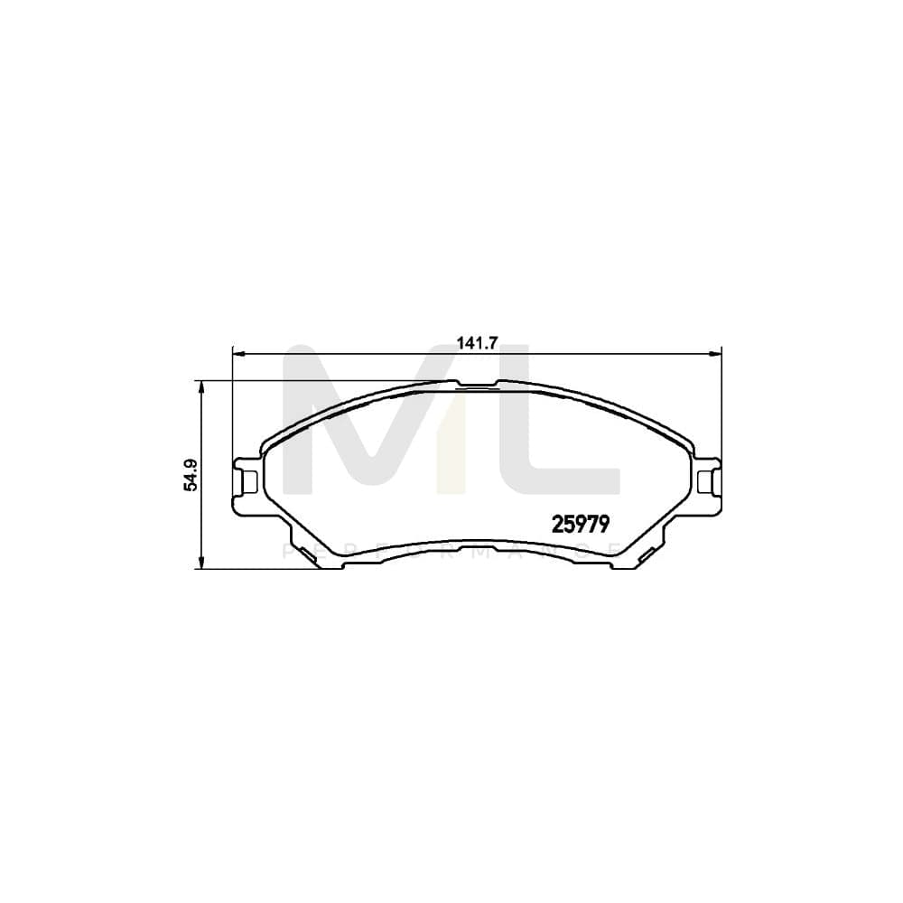 Hella 8DB 355 021-461 Brake Pad Set With Acoustic Wear Warning | ML Performance Car Parts