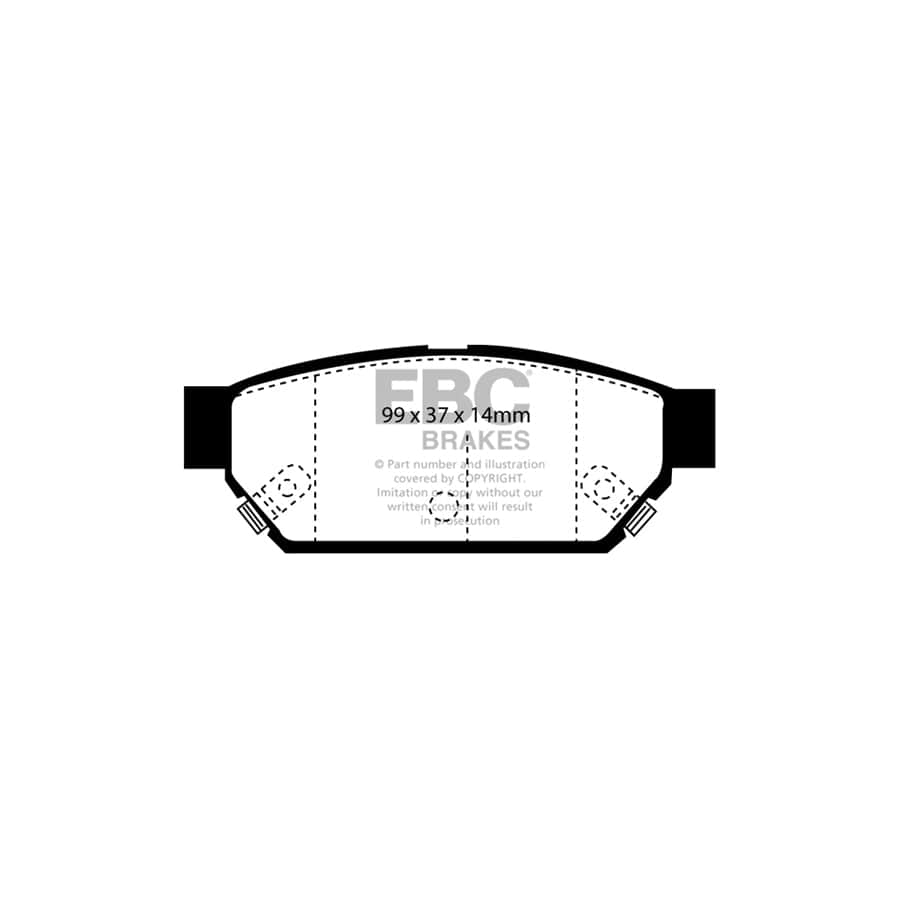 EBC PD06KR290 Mitsubishi Carisma Greenstuff Rear Brake Pad & USR Disc Kit 2 | ML Performance UK Car Parts