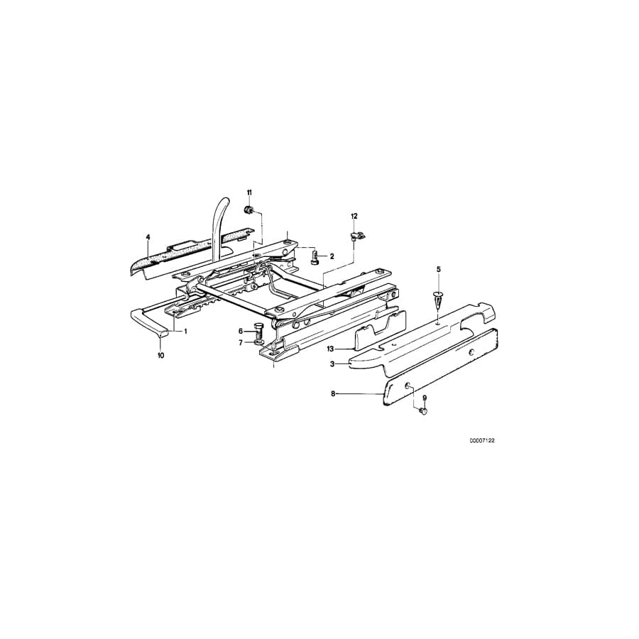 Genuine BMW 52101873548 E23 E28 E12 Vertical Seat Adjuster Right (Inc. 533i, 732i & 735i) | ML Performance UK Car Parts