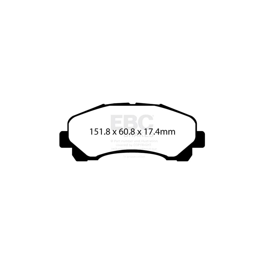 EBC PD01KF731 Isuzu D-MAX Greenstuff Front Brake Pad & Plain Disc Kit  2 | ML Performance UK Car Parts