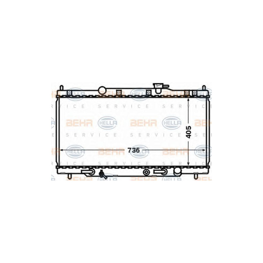 Hella 8MK 376 768-321 Engine Radiator For Honda Cr-V II (RD)