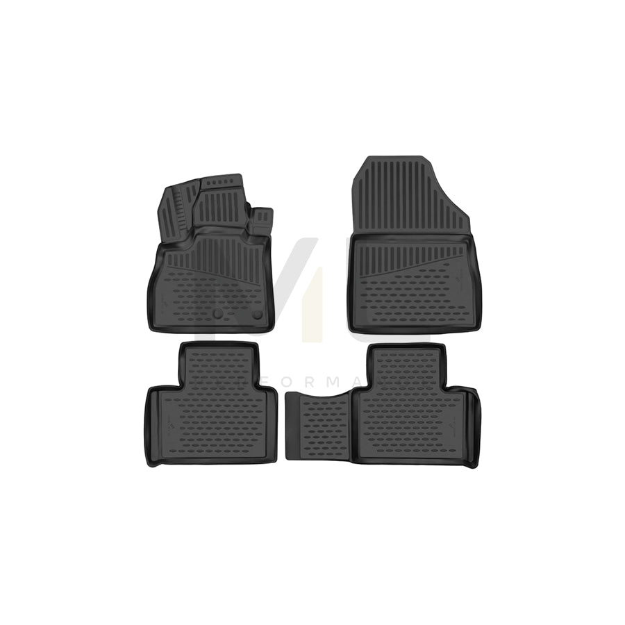 WALSER Tailored, XTR 75230 Floor mat set Elastomer, Front and Rear, Black | ML Performance Car Parts