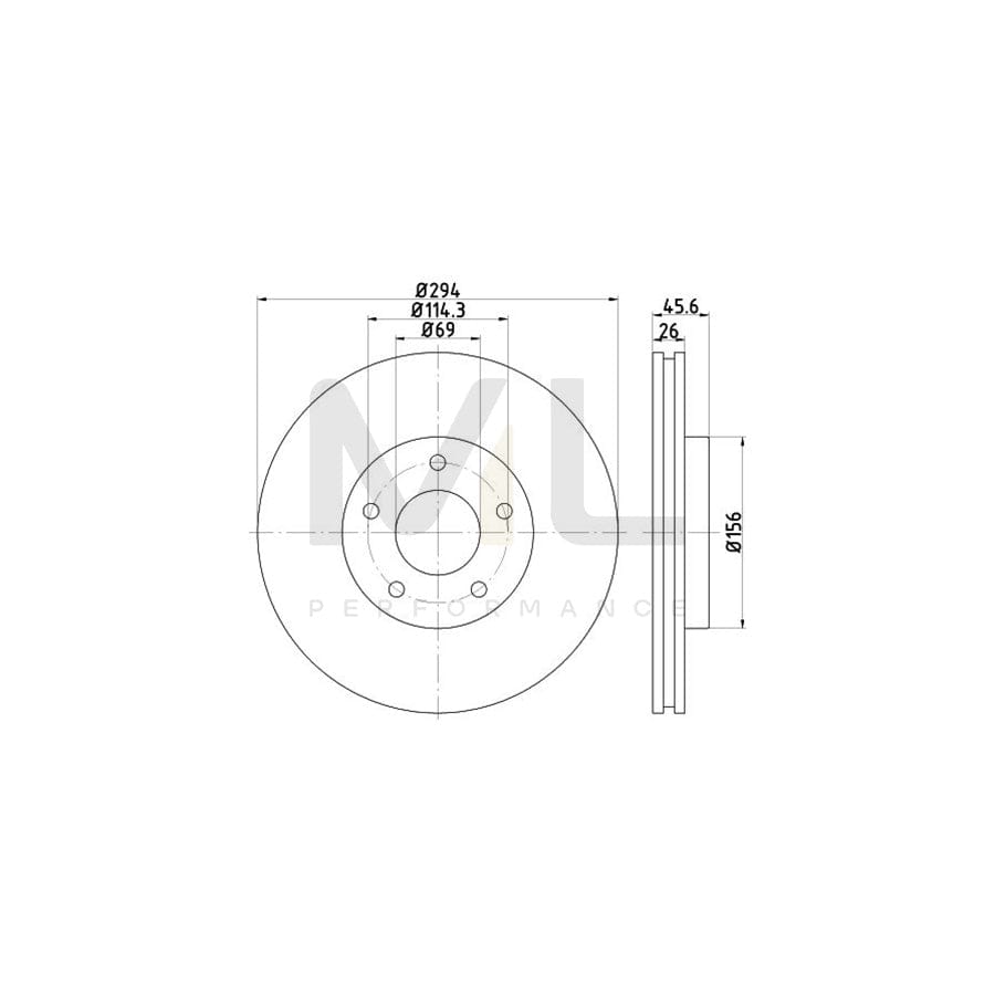 TEXTAR PRO 92257603 Brake Disc Internally Vented, Coated, without wheel hub, without wheel studs | ML Performance Car Parts