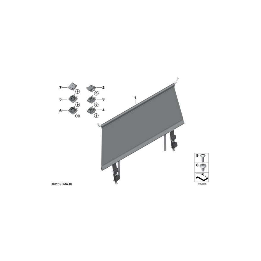 Genuine BMW 51477950482 G05 Trim Mount Separating Net, Rear Right ELFENBEINWEISS (Inc. X5 25dX, X5 M50iX & X5 M50dX) | ML Performance UK