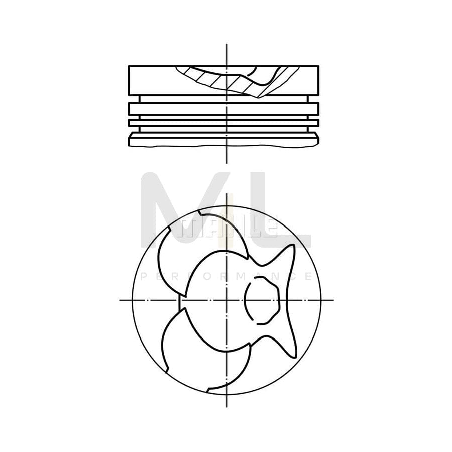 MAHLE ORIGINAL 001 33 00 Piston 89,0 mm, with cooling duct, with piston ring carrier | ML Performance Car Parts