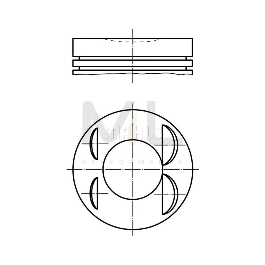 MAHLE ORIGINAL 039 65 02 Piston 86,6 mm, without cooling duct | ML Performance Car Parts