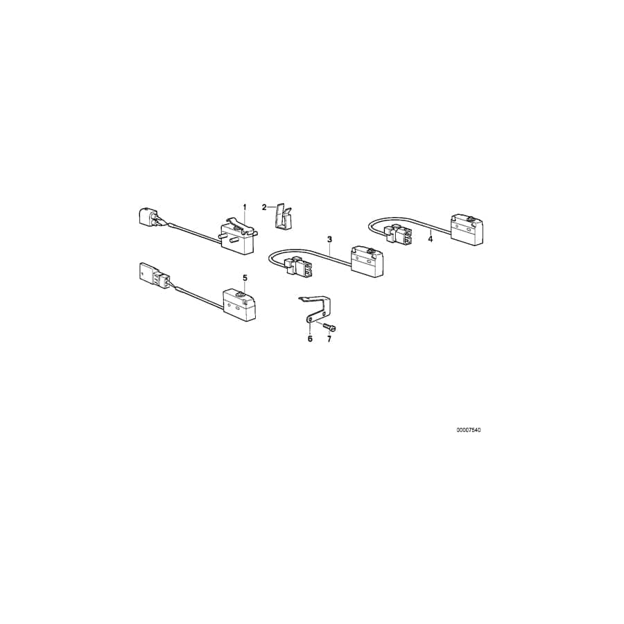 Genuine BMW 61311390887 E34 E30 E32 Micro Switch Window Lifter (Inc. 735iL) | ML Performance UK Car Parts