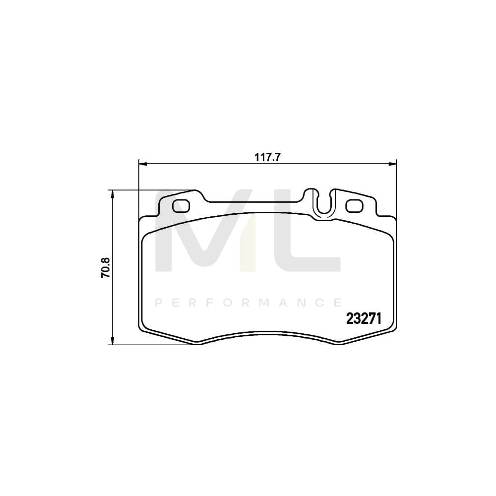 Hella 8DB 355 010-171 Brake Pad Set Prepared For Wear Indicator | ML Performance Car Parts