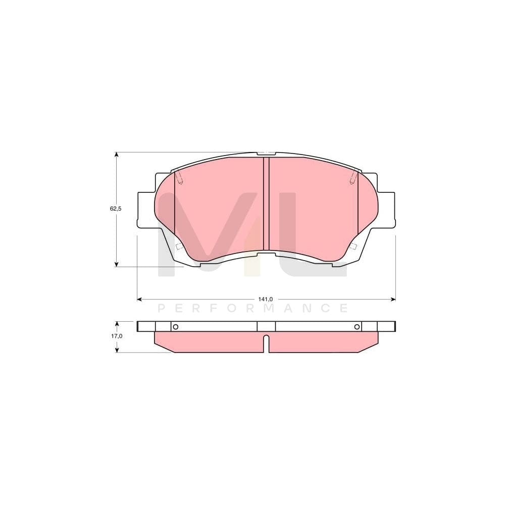 TRW Gdb3155 Brake Pad Set Not Prepared For Wear Indicator | ML Performance Car Parts