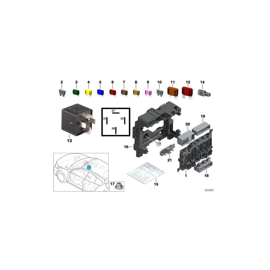 Genuine BMW Mini 61149270357 F46 F45 Fuse Carrier (Inc. JCW) | ML Performance UK Car Parts