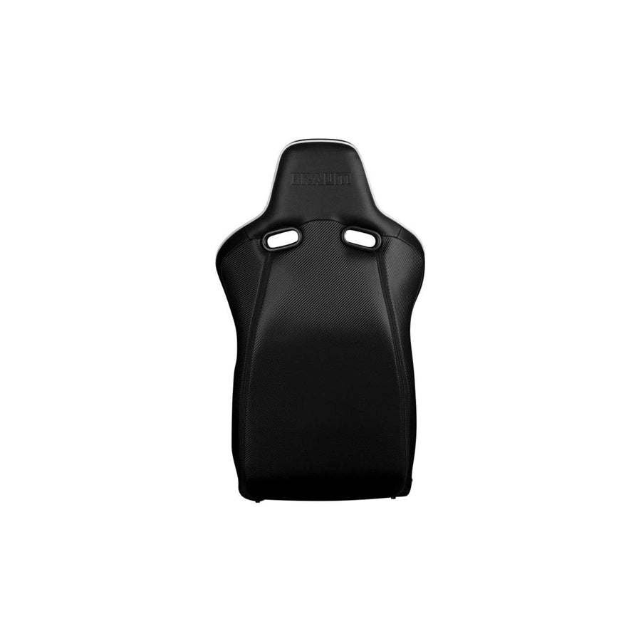 BRAUM Venom-X Fixed Back Bucket Seat (Black Leatherette Diamond White Trim) - Priced Per Seat