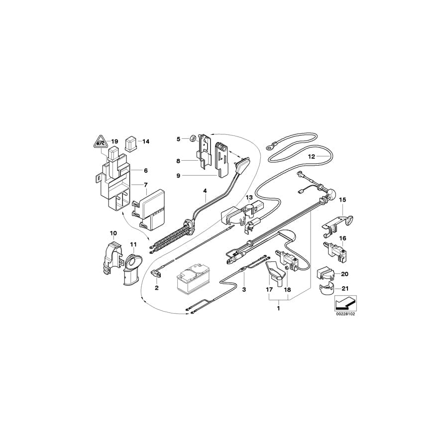 Genuine BMW 61138387568 E65 E66 B+ Terminal Point Cover,Engine Compartm. (Inc. 760i) | ML Performance UK Car Parts