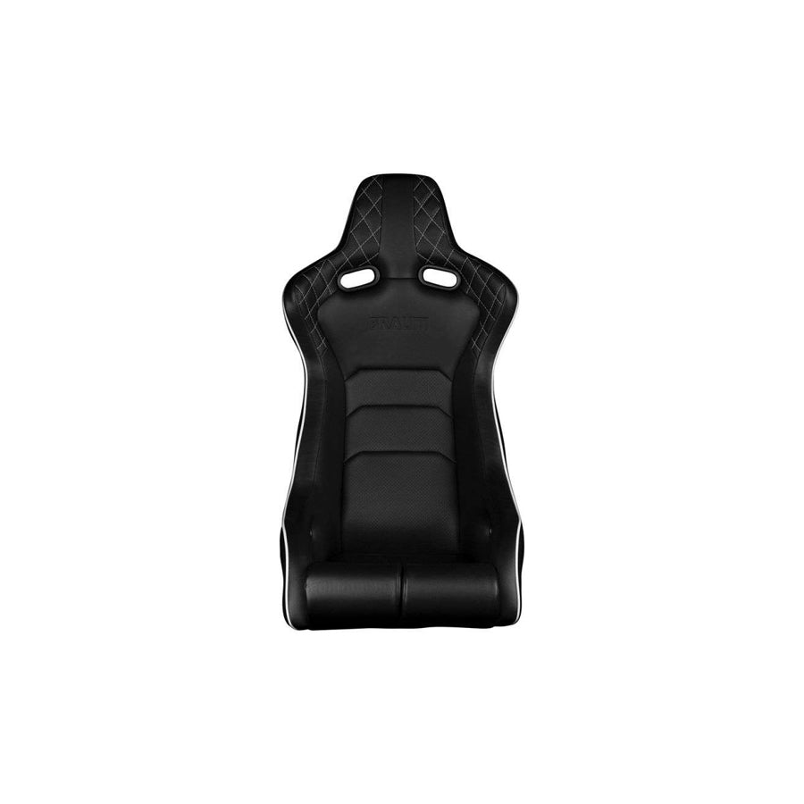 BRAUM Venom-X Fixed Back Bucket Seat (Black Leatherette Diamond White Trim) - Priced Per Seat