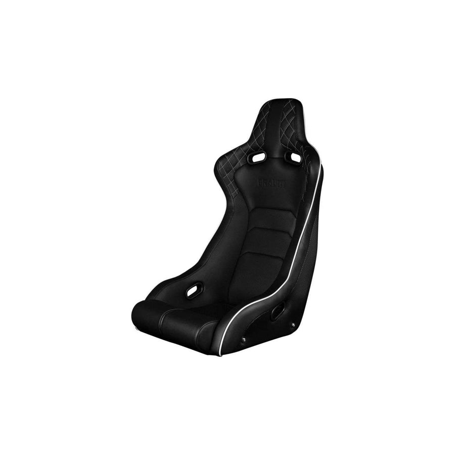 BRAUM Venom-X Fixed Back Bucket Seat (Black Leatherette Diamond White Trim) - Priced Per Seat | ML Performance UK Car Parts