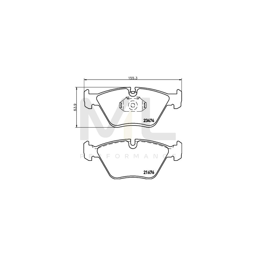 Hella 8DB 355 009-651 Brake Pad Set Prepared For Wear Indicator | ML Performance Car Parts