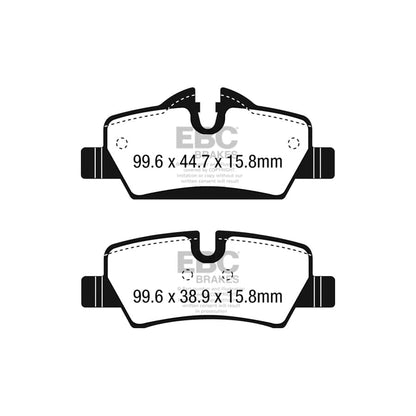 EBC PDKR1070 Mini F56 F57 Ultimax Rear Brake Pad & Plain Disc Kit - TRW Caliper 2 | ML Performance UK Car Parts