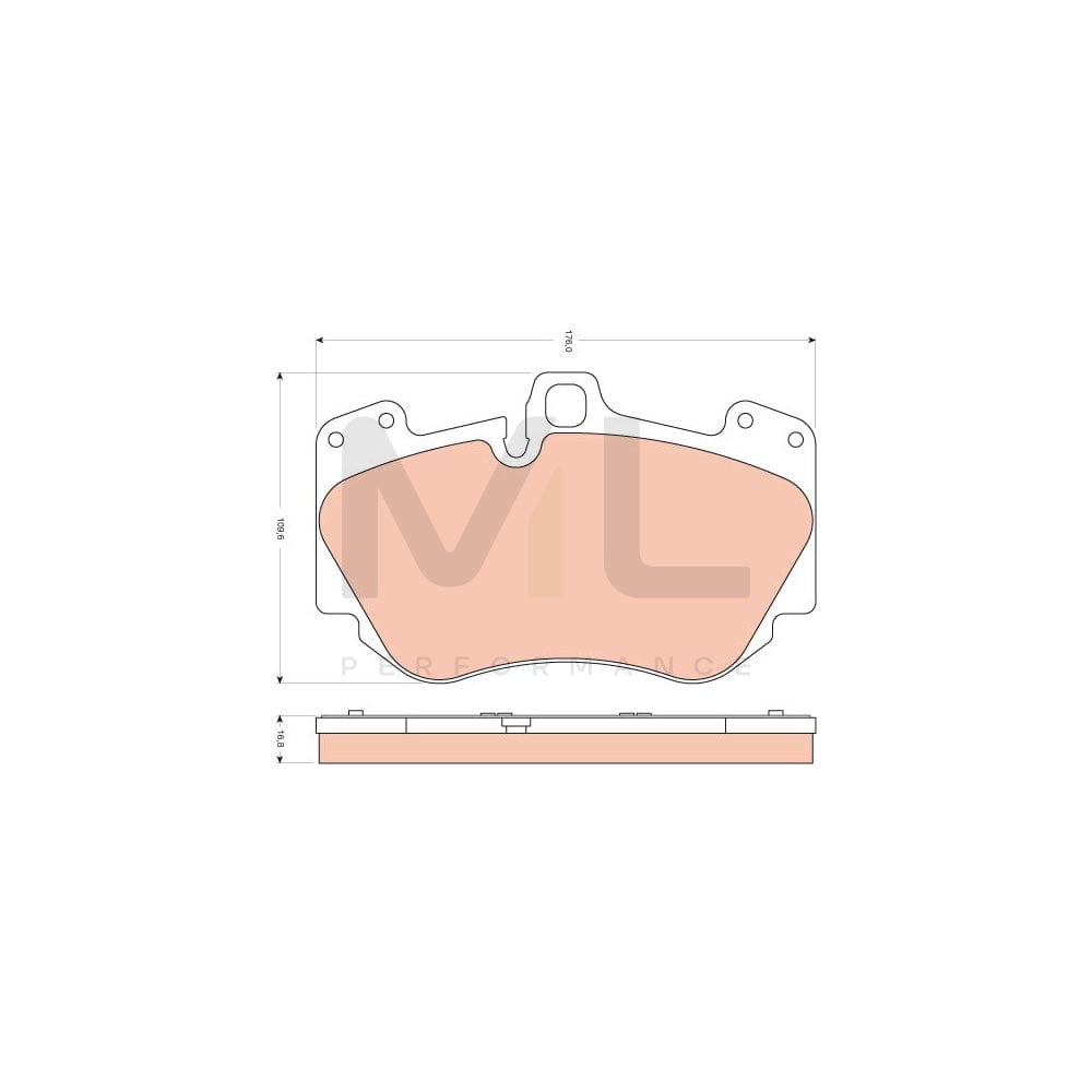 TRW Gdb1660 Brake Pad Set Prepared For Wear Indicator | ML Performance Car Parts