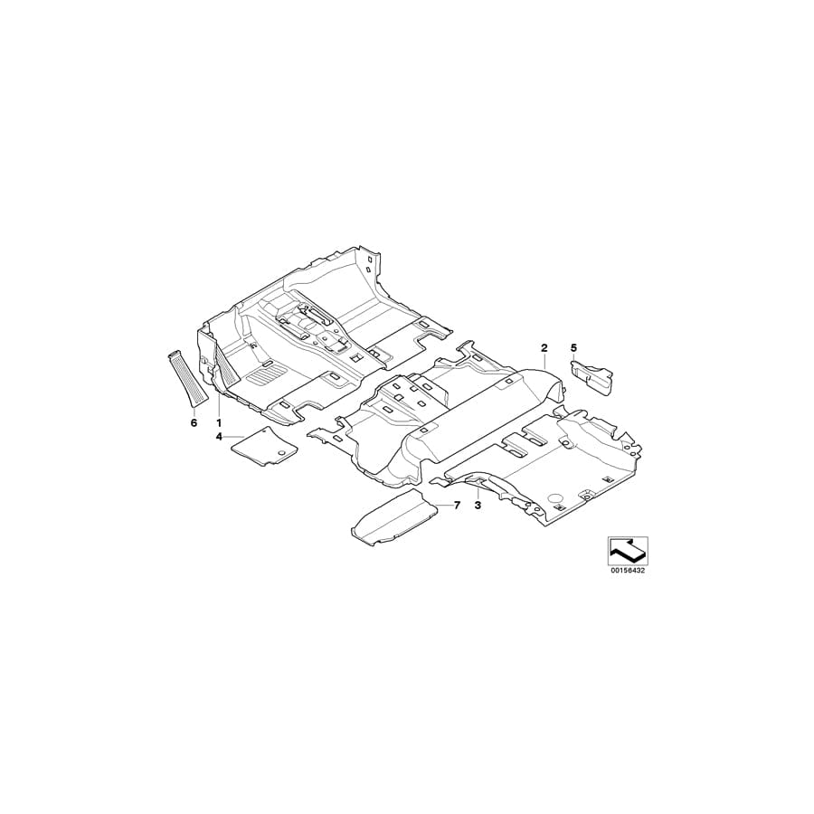 Genuine BMW 51477154832 F15 FoaInsert Footwell Front Right (Inc. X5 35i, X6 35i & X6 M50dX) | ML Performance UK Car Parts