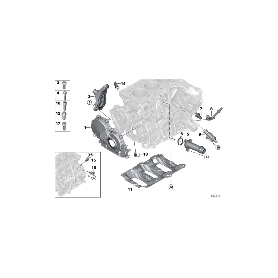 Genuine BMW 11118513419 F56 F39 F48 Adapter Plate (Inc. 116d, 218i & One) | ML Performance UK Car Parts