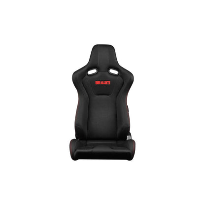 BRAUM Venom Series Racing Seats (Red Stitching) – Pair