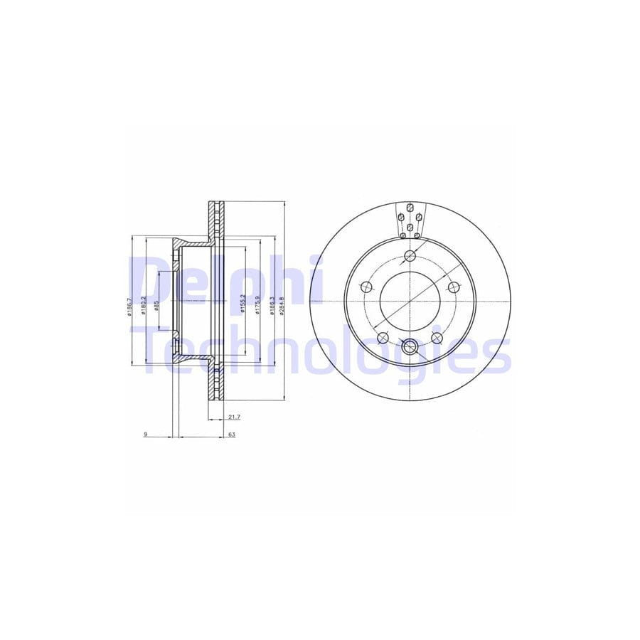 Delphi Bg4067 Brake Disc Suitable For Mercedes-Benz Sprinter