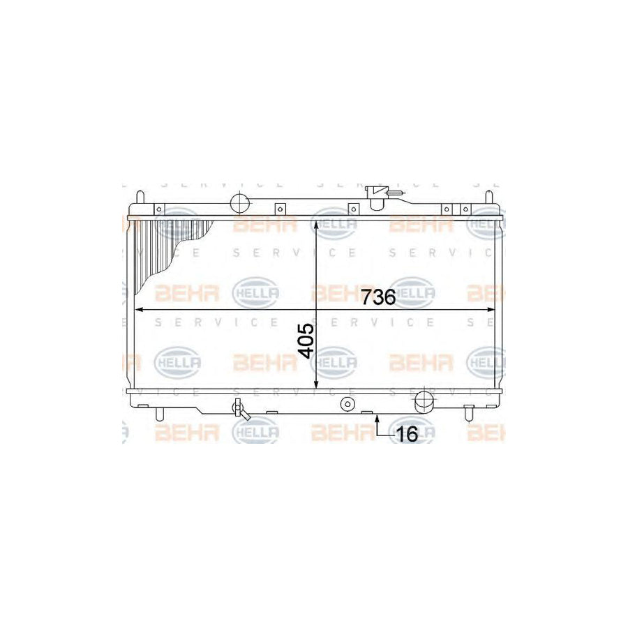 Hella 8MK 376 768-311 Engine Radiator For Honda Cr-V II (RD)