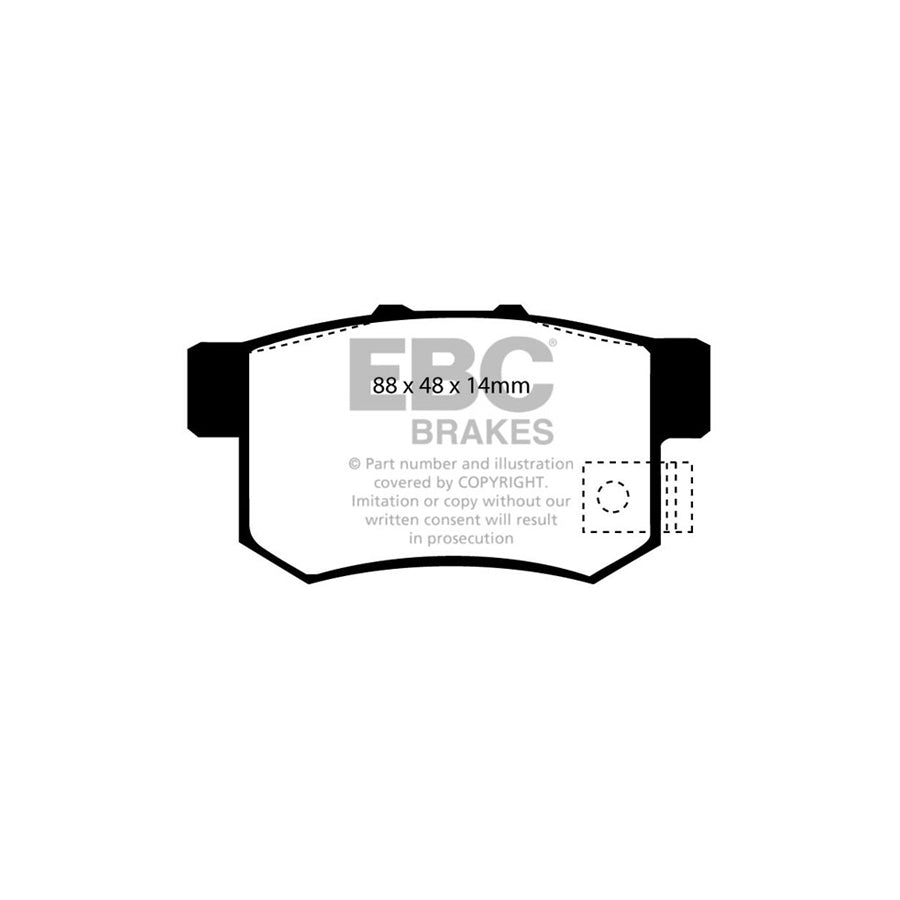 EBC PD11KR537 Honda Stream Greenstuff Rear Brake Pad & GD Disc Kit - Akebono Caliper 2 | ML Performance UK Car Parts