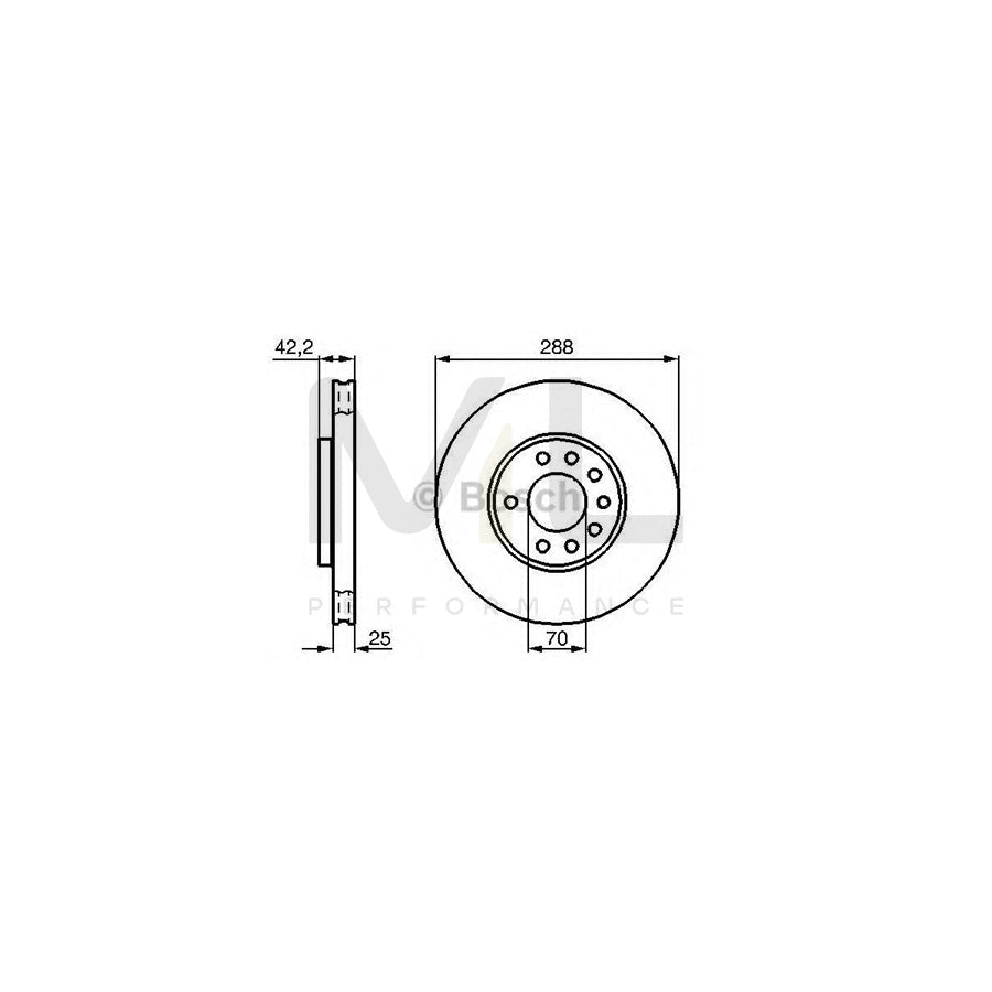 BOSCH 0 986 478 423 Brake Disc Front Axle, Rear Axle, Internally Vented, Vented | ML Performance Car Parts