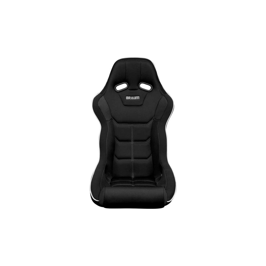 BRAUM Falcon X Series Fia Approved Fixed Back Racing Seat (Black With White Piping)