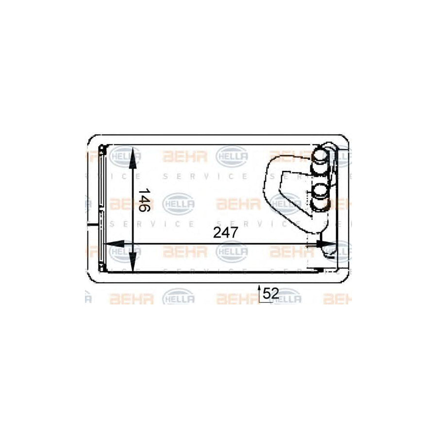 Hella 8FH 351 333-101 Heater Matrix