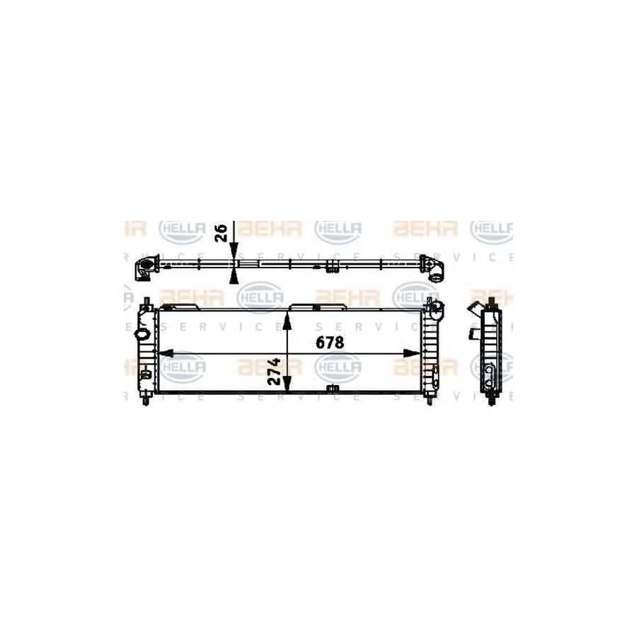 Hella 8MK 376 713-574 Engine Radiator