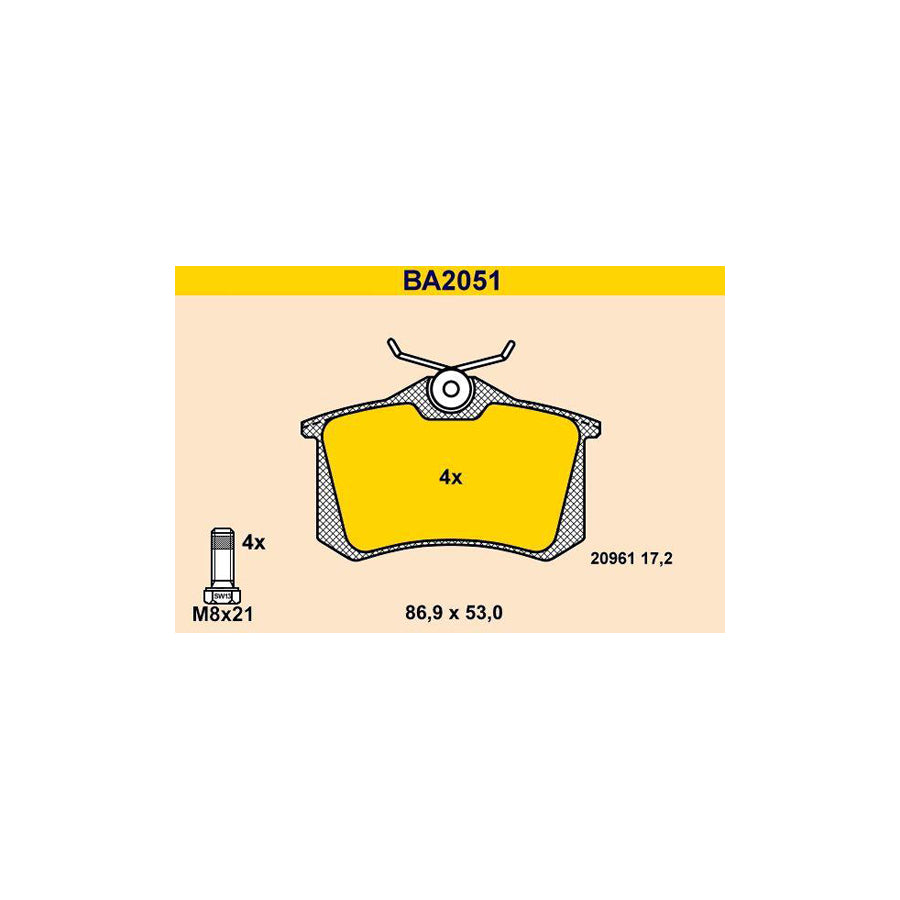 Barum BA2051 Brake Pad Set