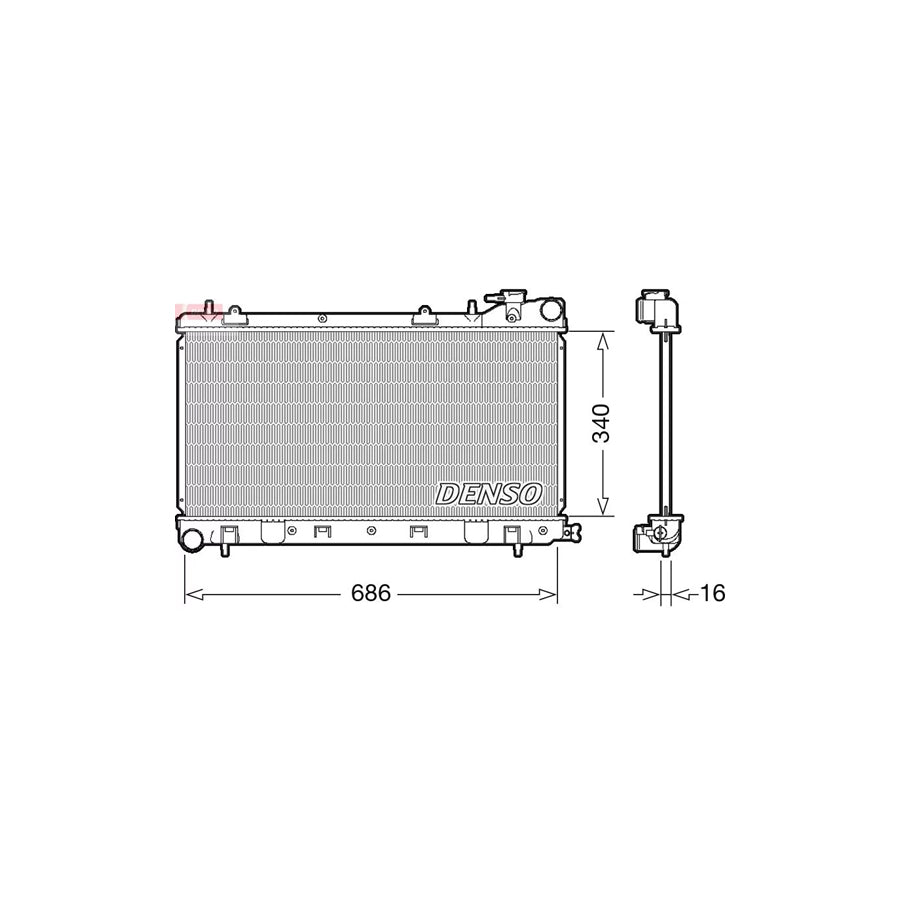 Denso DRM36017 Drm36017 Engine Radiator For Subaru Forester I (Sf) | ML Performance UK