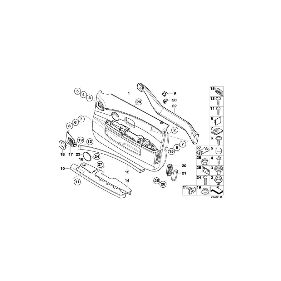 Genuine BMW 51417024255 E66 E67 E65 Soft Pad, Front Left BEIGE (Inc. 745d, 750Li & 745Li) | ML Performance UK Car Parts