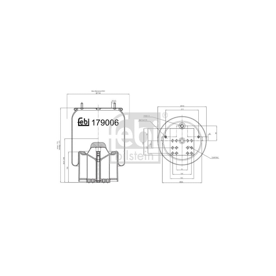 Febi Bilstein 179006 Boot, Air Suspension