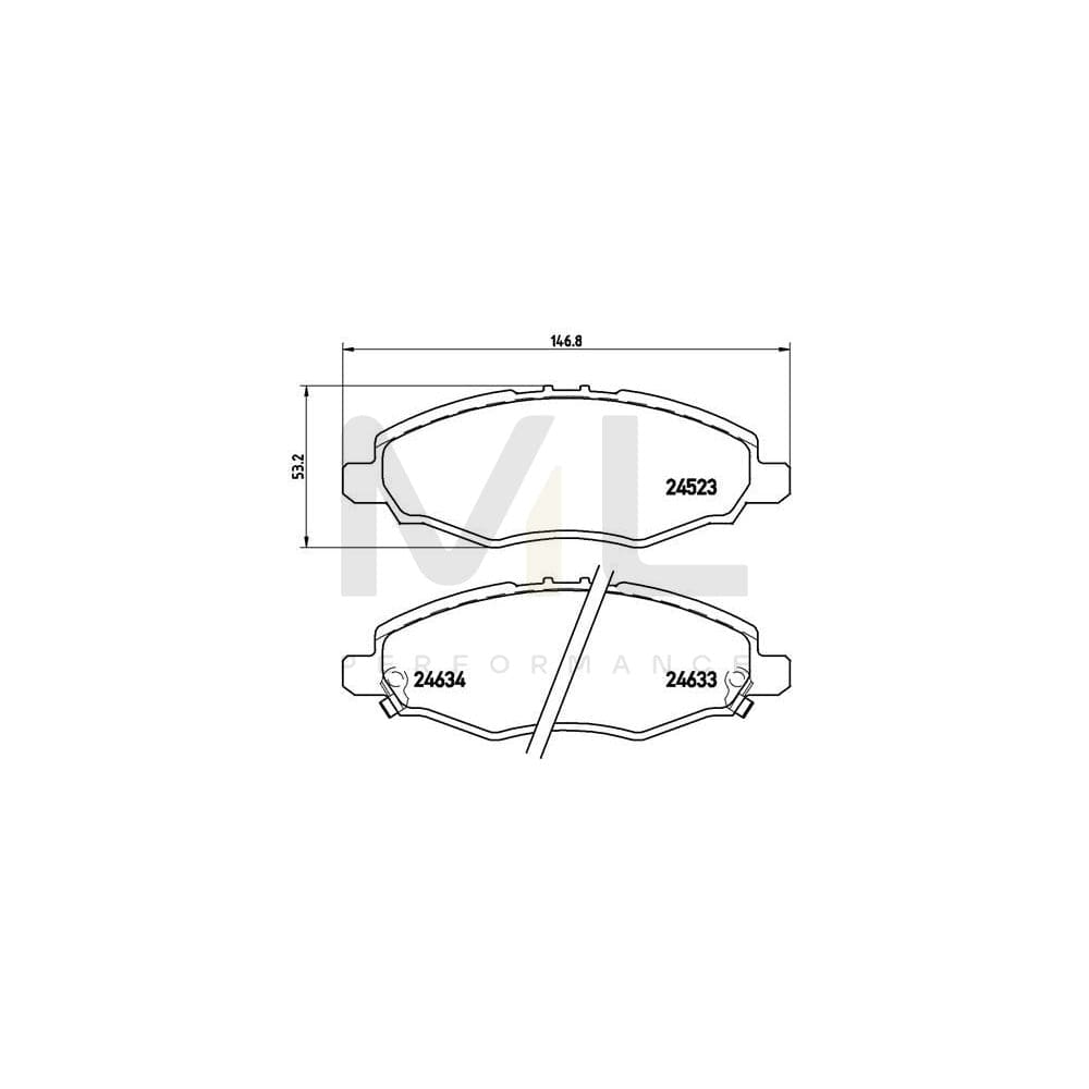 Brembo P 83 094 Brake Pad Set With Acoustic Wear Warning | ML Performance Car Parts