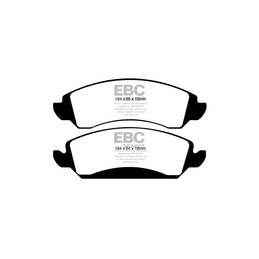 EBC DP61830 Cadillac Chevrolet Gmc Greenstuff Front Brake Pads 2 | ML Performance UK Car Parts