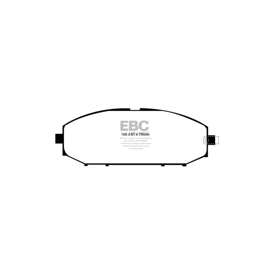 EBC PD03KF871 Nissan Patrol Yellowstuff Front Brake Pad & Plain Disc Kit 2 | ML Performance UK Car Parts