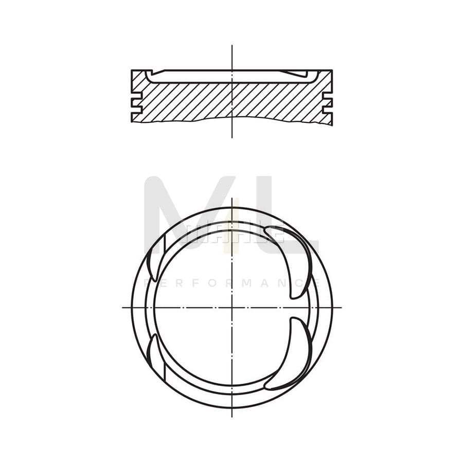 MAHLE ORIGINAL 001 PI 00163 000 Piston 82,0 mm, without cooling duct | ML Performance Car Parts