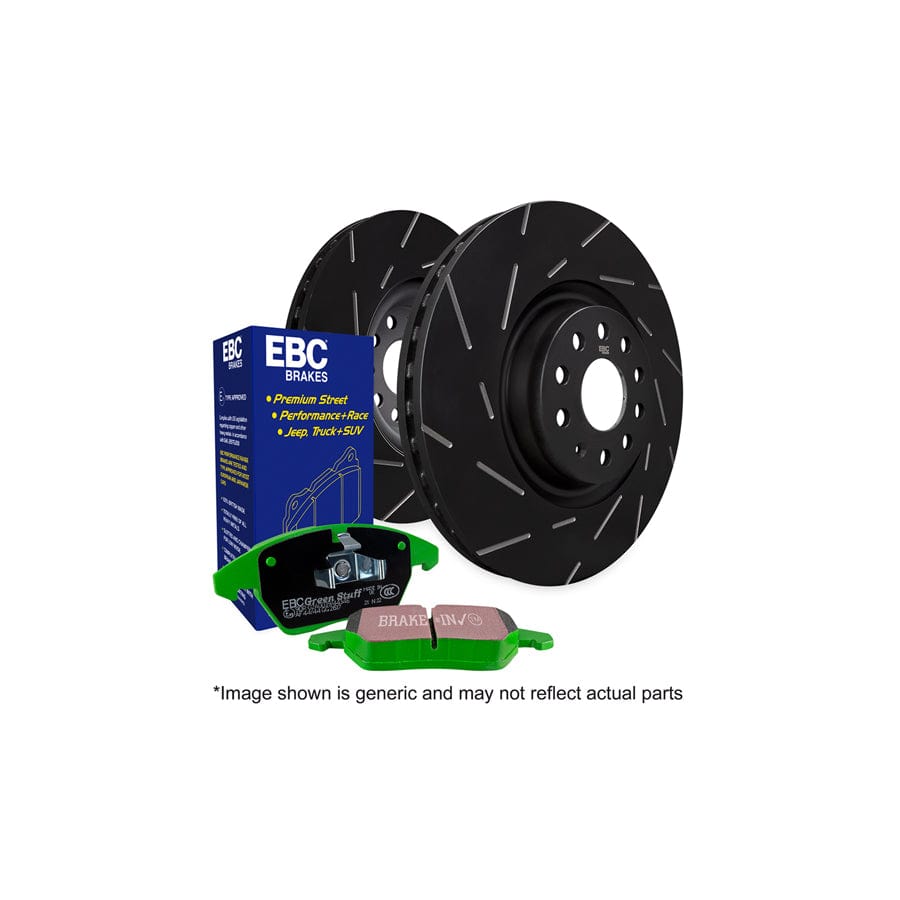 EBC PD06KF271 Ford Mustang Greenstuff Front Brake Pad & USR Disc Kit 1 | ML Performance UK Car Parts